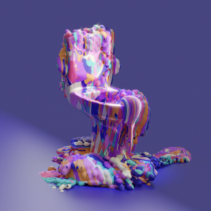 Lucy in the toilet with diamonds