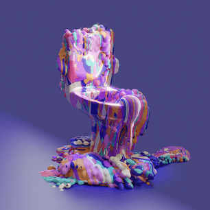Lucy in the toilet with diamonds